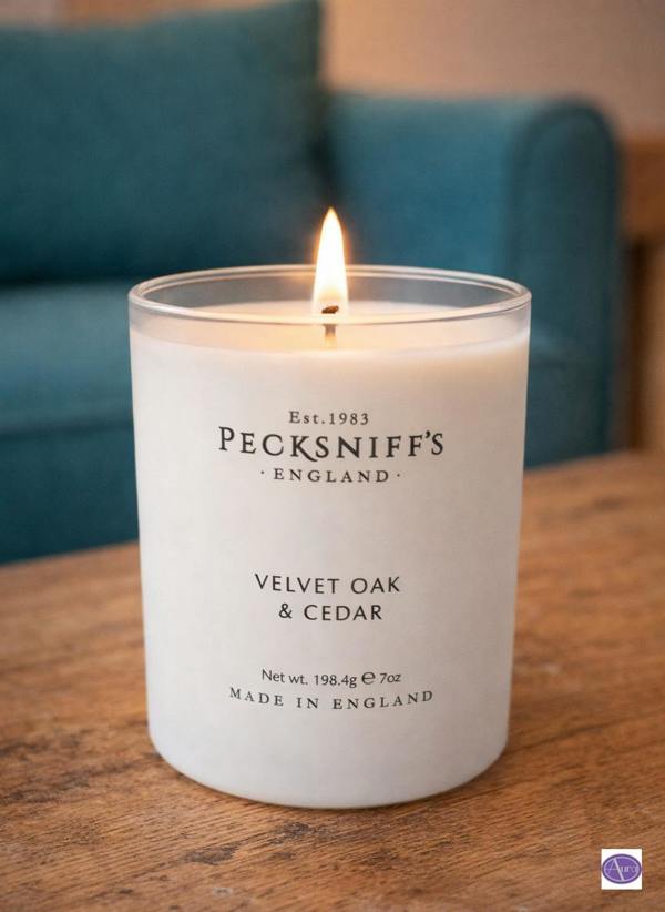 Pecksniff's Velvet Oak & Cedar Scented Candle 198.4g