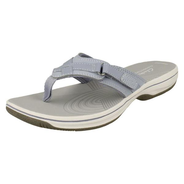 Clarks Ladies Clarks Toe Post Sandals Brinkley Sea