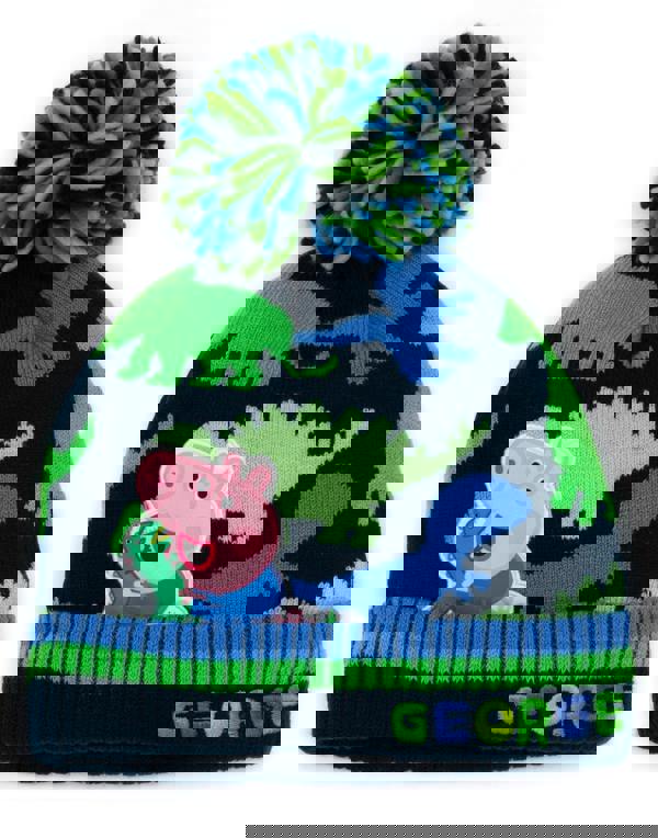 Peppa Pig Boys Blue Beanie and Gloves Set (One Size)