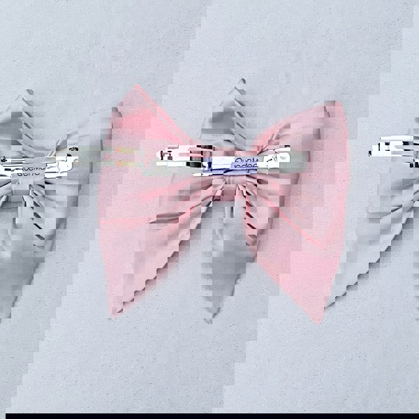 Pink Satin Hair Bow Hair Clip