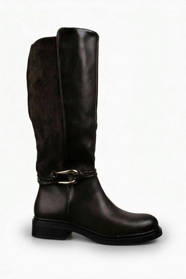Saoirse Knee High Boots - Brown