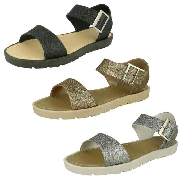 Savannah Ladies Savannah Glitter Thick Strap Sandals