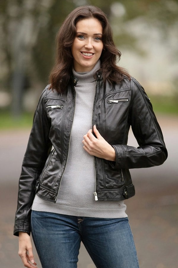 Leather Fashion Biker Jacket: paradise