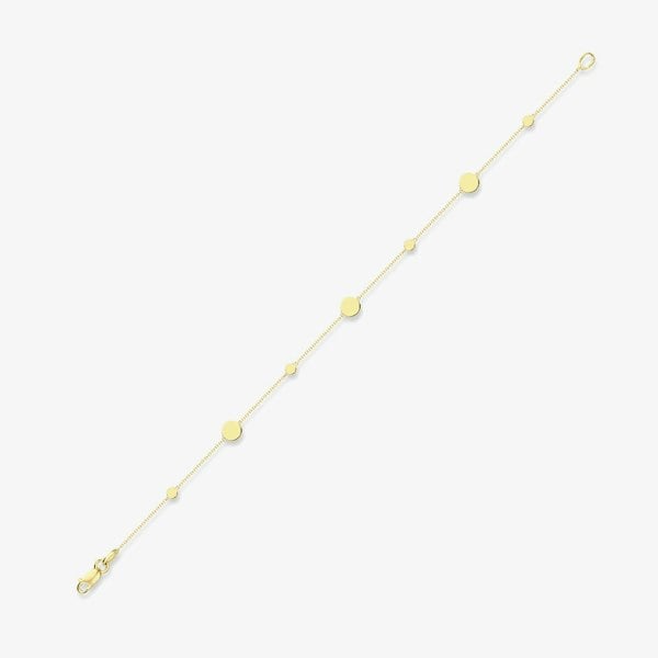 T. H. Baker 9ct Yellow Gold Multi Circle Disc Bracelet 111125127464