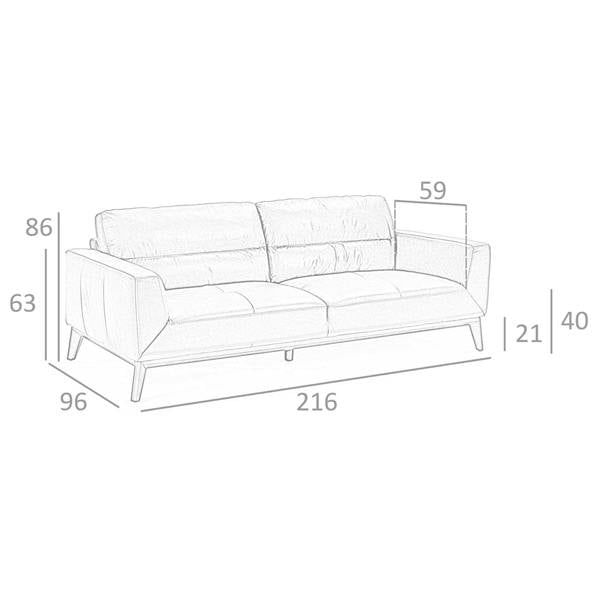 Angel Cerdá Brown leather sofa 6046/6047