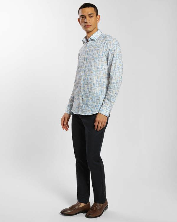 Steel & Jelly Limited Edition Marine Illustration Print Long Sleeve Shirt