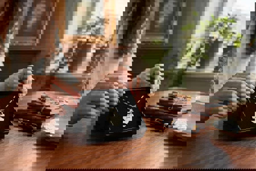 Memorials Direct Sterling Silver Personalised Heart Handwriting Necklace