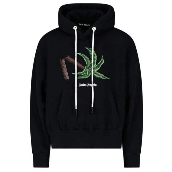 Palm Angels Broken Palm Tree Hoodie - Black