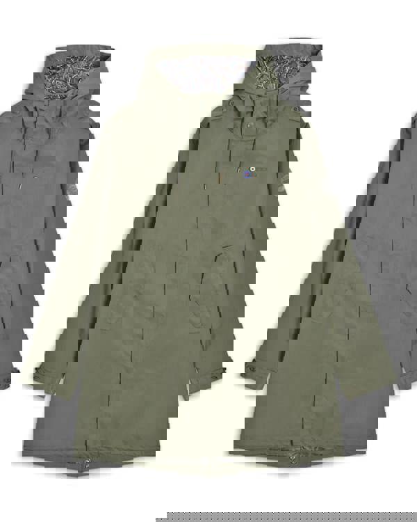 Lambretta Mens Waterproof Paisley Hooded Classic Badge Parka