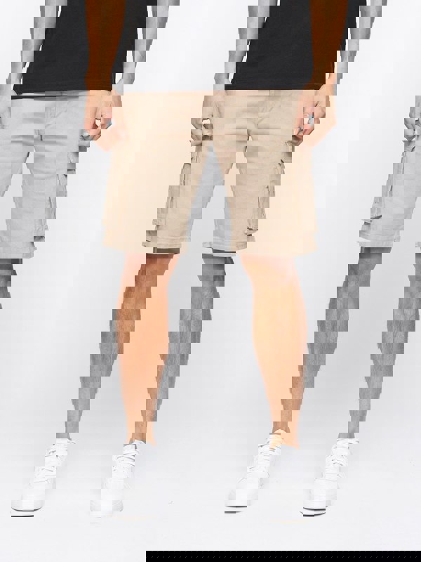 Crosshatch Frentons Cargo Shorts Stone