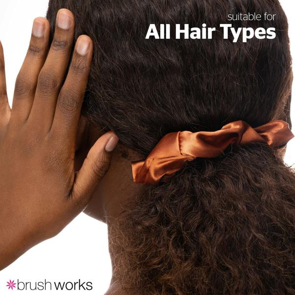 Brushworks Natural Satin Scrunchies