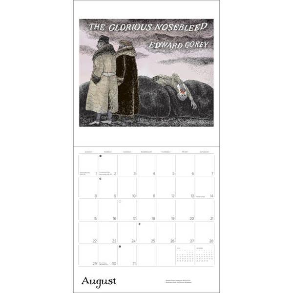 Edward Gorey Calendar 2027, Wall Calendars, Month To View, Art, Gift