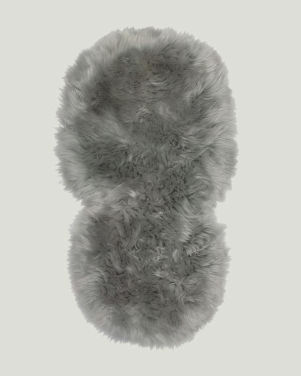 Deluxe pram liner fluffy in grey