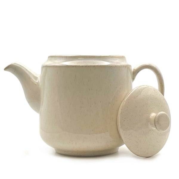 Scandi Home 1L Frederiksberg Cream Reactive Glaze Ceramic Teapot with Stainless Steel Infuser