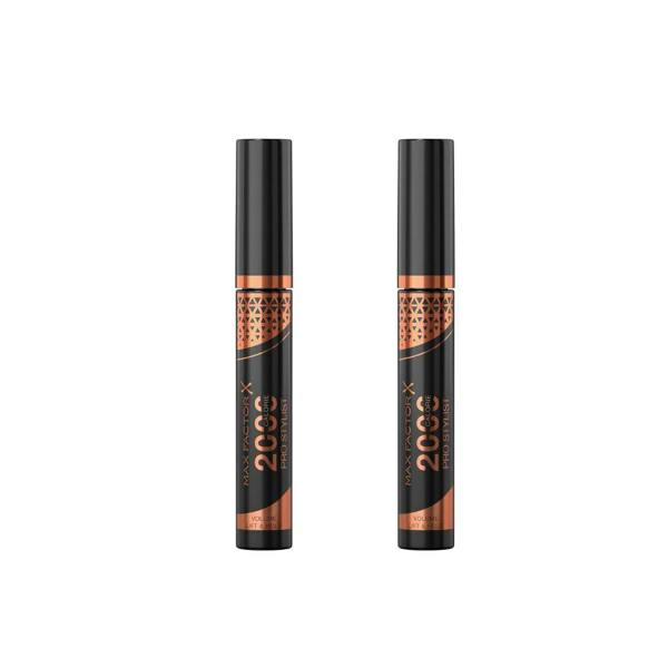 Max Factor 2 x Max Factor 2000 Calorie Pro Stylist Mascara Black 9ml