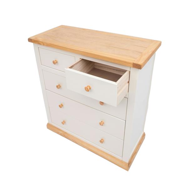 Cabinet Bits Trevi 5 Drawer Chest of Drawers Wood Knob