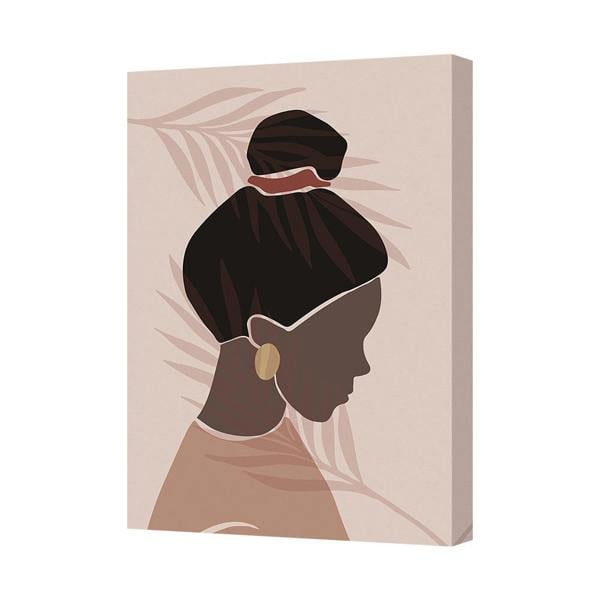 Benjamin Tate Design Abstract Woman Silhouette Canvas Wall Art Print In Neutral Tones