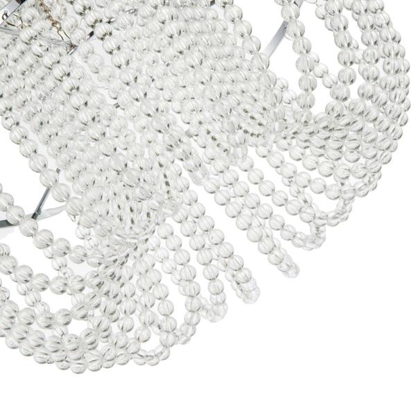 Striking Two Tier Chandelier Style Pendant Shade with Chrome Frame Image 5