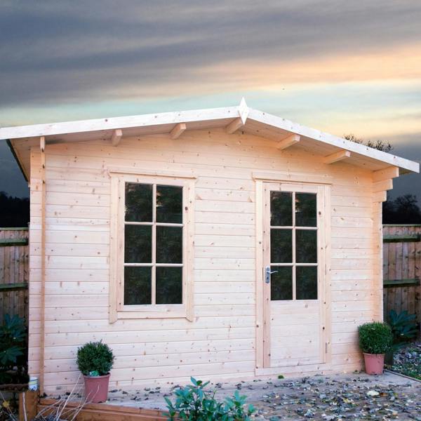 Shire 12x10 bucknells log cabin 28mm Cladding - Best Shed