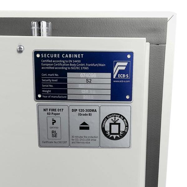Phoenix Safe Phoenix Fortress PRO SS1465E Security Safe in Scratch-Resistant White Paint with VdS Certified electronic Lock