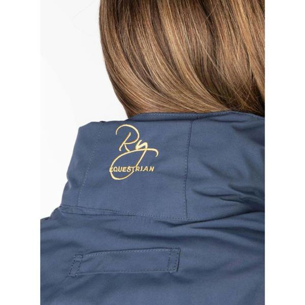 Rydale Ripon IV jacket high collar, foldaway hood and gold zip detail