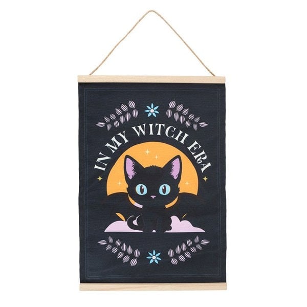 Serano In My Witch Era Bat Cat Fabric Wall Hanging
