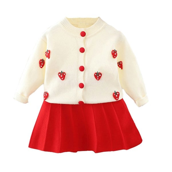 Cinda Girls Cardigan and Skirt Set