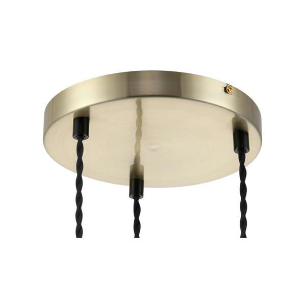 COSYLYTE Maple 3 Light Ribbed Glass Cluster Pendant Light