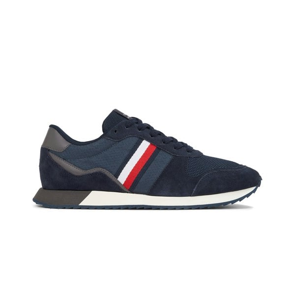 Tommy Hilfiger SIGNATURE TAPE MIXED RUNNER Mens Trainers Desert Sky