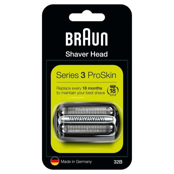 Braun Series 3 32B Electric Shaver Head Replacement - Black