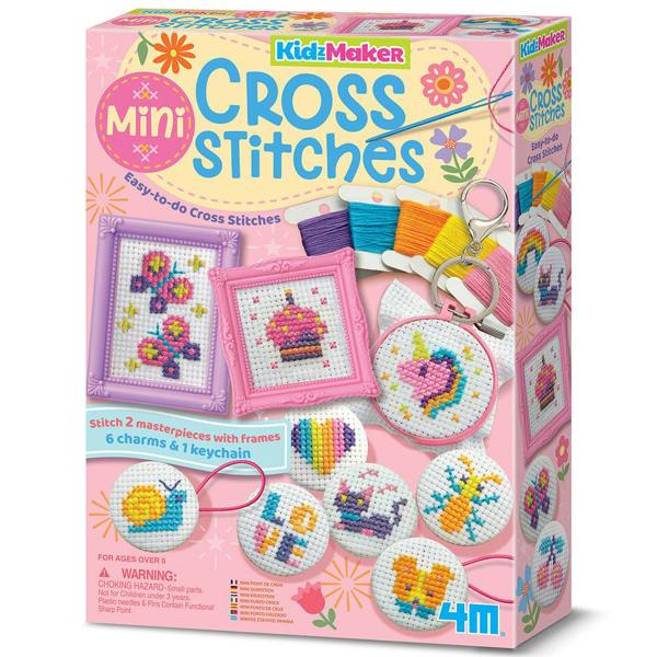 4M Cross Stitch Buttons | Easy Beginner Cross Stitch Set for Children