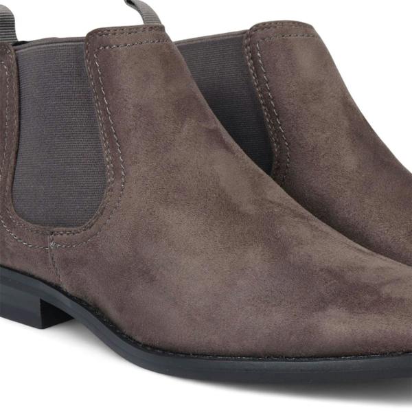 Dolcetto Men's Suede Chelsea Boots Real Leather Lined Slip-On