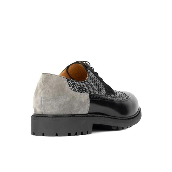 Embassy London Cyclone - Black Diamonds - Men's chunky sole leather shoe