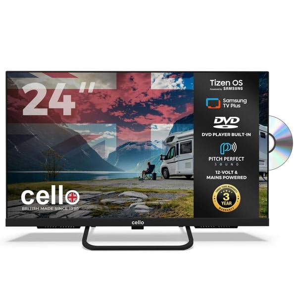 Cello 24 inch Smart Samsung Plus 12-Volt Traveller TV with DVD Player