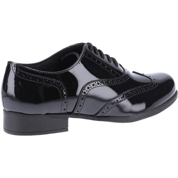Hush Puppies Kada Senior Patent Leather Girls's Patent Black Brogues