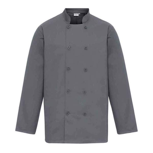 Premier Mens Long-Sleeved Chef Jacket - Steel