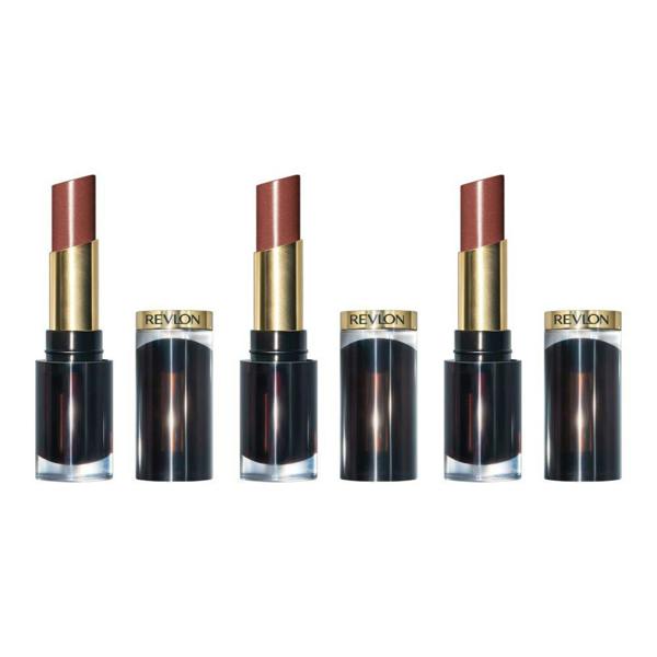 Revlon 3 x Revlon Super Lustrous Glass Shine Lipstick 3.1g - 008 Rum Raisin