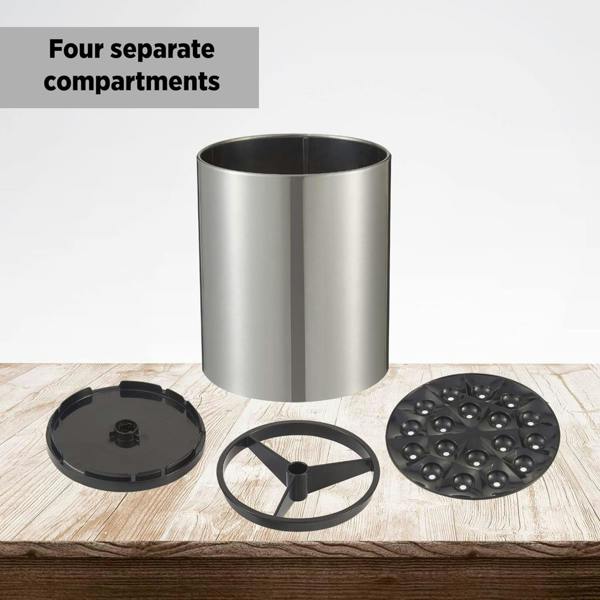 Top 3 Deluxe Stainless Steel Rotating Cutlery Utensil Organiser