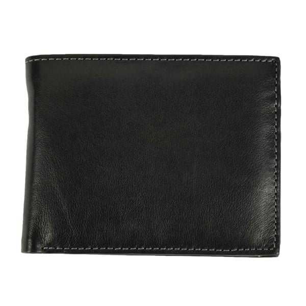 Eastern Counties Leather Mens Mark Trifold Wallet With Coin Pocket - Black