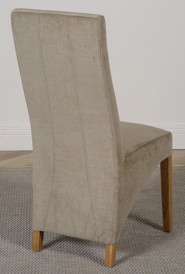 That's Furniture Kuba Large Oak Dining Table with Lola Fabric Chairs