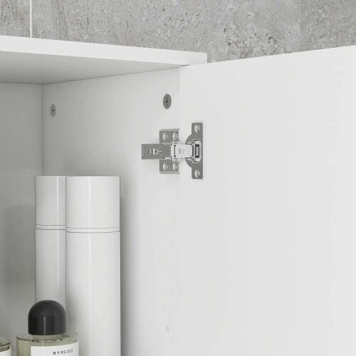 Bobobiy 71" Tall Slim Bathroom Storage Cabinet, Tall Narrow Cupboard with Drawer, 2 Doors Cabinets and Adjustable Shelves, High Gloss White