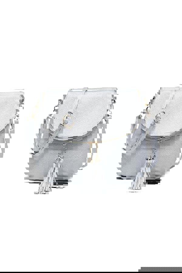 Pluspup Tassel Flap Shoulder Bag with Adjustable Strap and Inner Pocket