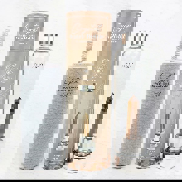 Myga Tiger’s Eye Crystal Glass Water Bottle