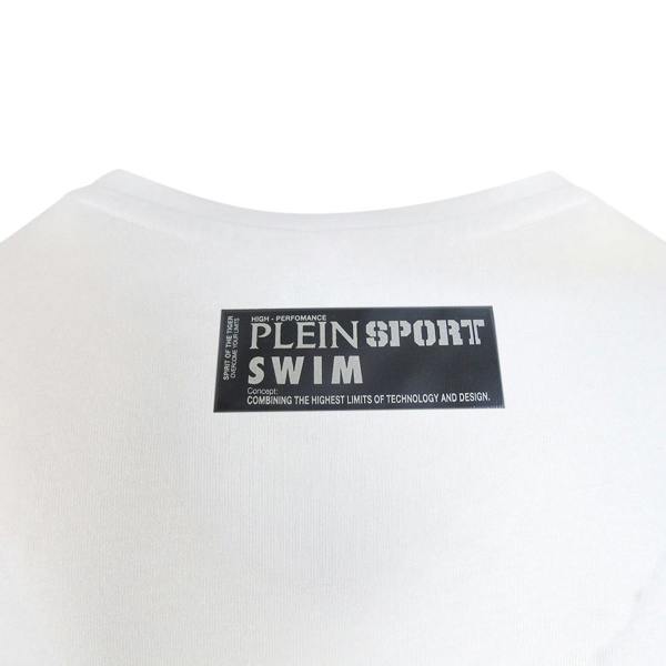 Plein Sport Pleint Sport Swim Tiger Box Logo White T-Shirt
