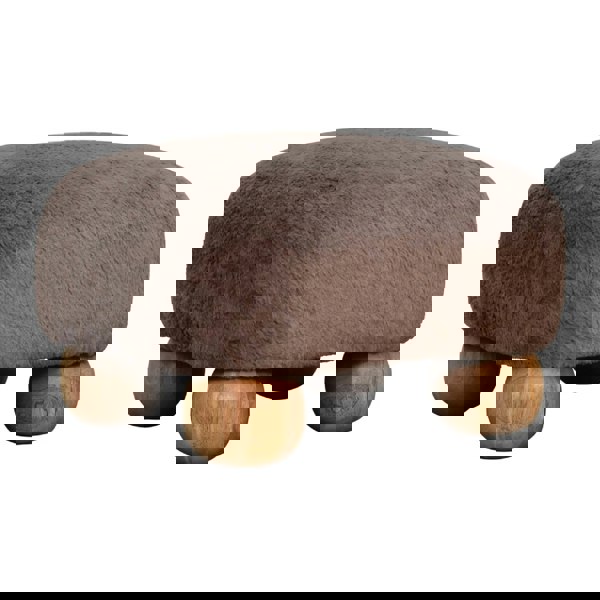 Artisan Furniture Mocha Faux Fur Nordic Footstool