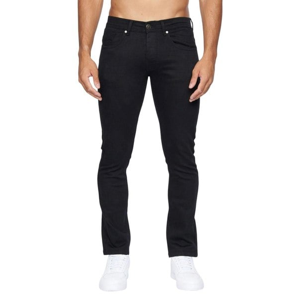 Crosshatch Mens Buraca Slim Jeans - Black