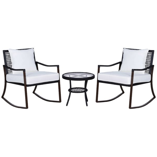 Rattan Rocking Chair Set