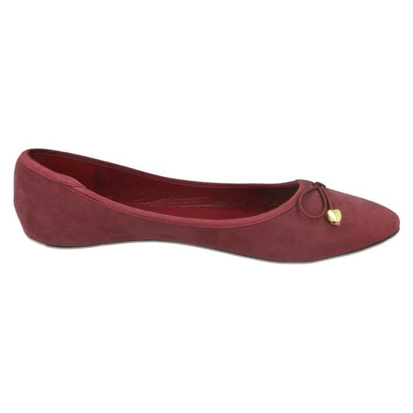 Spot On Ladies Spot On Flat Ballerina Bow Vamp Heart Charms