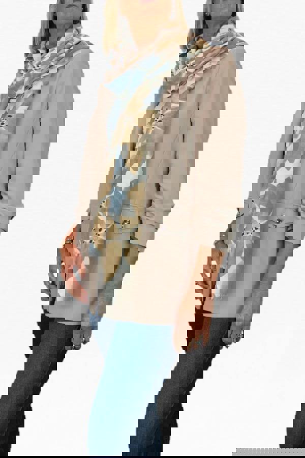 Paulo Due Large Leaf Design Wool Blend Pashmina Scarf