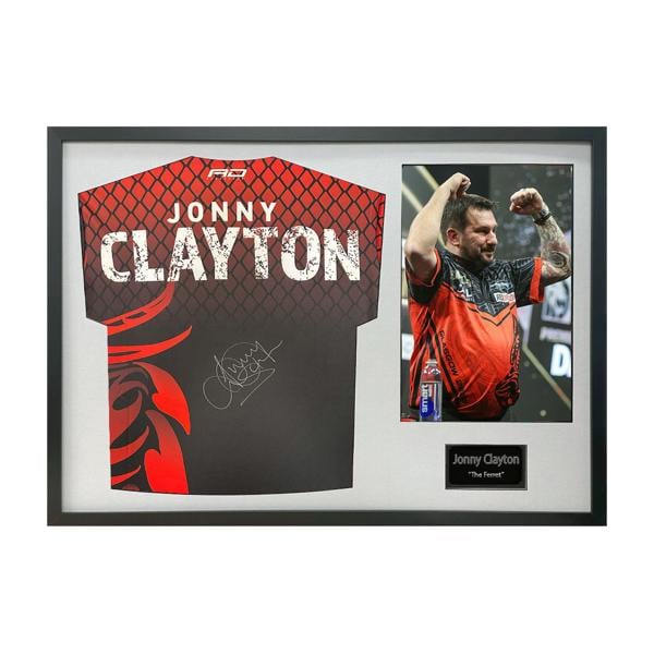 Jonny Clayton Signed Shirt Classic Frame